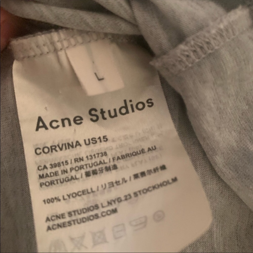 ACNE Studios Grey Corvina Midi Sleeveless Scoop Neck‎ Jersey Dress Large … - Picture 9 of 9
